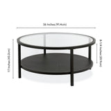 Hudson & Canal Rigan round coffee table in blackened bronze
