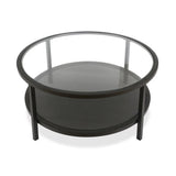 Hudson & Canal Rigan round coffee table in blackened bronze