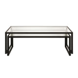 Hudson & Canal Rocco Nested Coffee Tables in Blackened Bronze