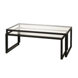 Hudson & Canal Rocco Nested Coffee Tables in Blackened Bronze