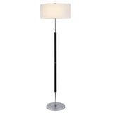 Hudson & Canal Simone Matte Black and Polished Nickel Floor Lamp