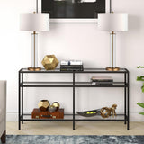 Hudson & Canal Sivil Blackened Bronze Console Table