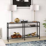 Hudson & Canal Sivil Blackened Bronze Console Table