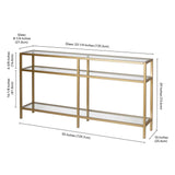 Hudson & Canal Sivil Brass Console Table