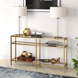 Hudson & Canal Sivil Brass Console Table