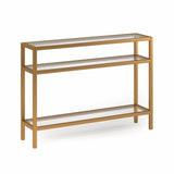 Hudson & Canal Sivil Console Table in Brass