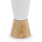 Hudson & Canal Virta table lamp in wood and ceramic