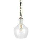 Hudson & Canal Westford Brass and Clear Glass Pendant