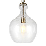 Hudson & Canal Westford Brass and Seeded Glass Pendant
