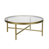 Hudson & Canal Xivil Coffee Table in Gold Finish