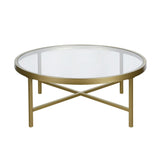 Hudson & Canal Xivil Coffee Table in Gold Finish