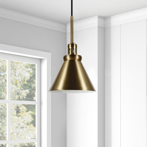 Hudson & Canal Zeno Brass metal finish Pendant Lamp
