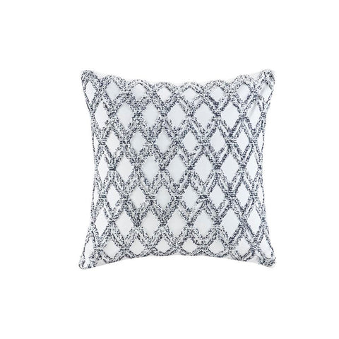 INK+IVY Riko Cotton Embroidered Square Pillow 20x20"