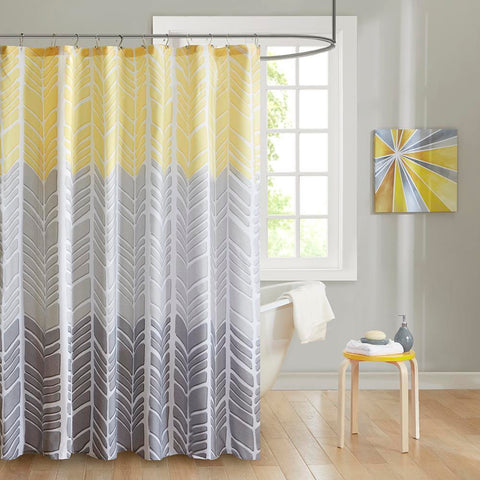 Intelligent Design Adel 100% Microfiber Printed Shower Curtain 72x72"