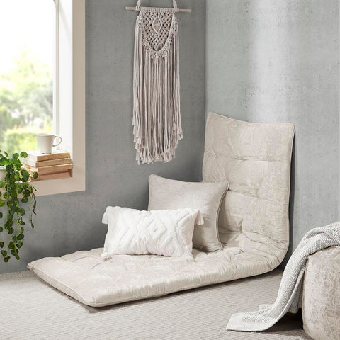 Intelligent Design Edelia Poly Chenille Lounge Floor Pillow Cushion 27" x 74"