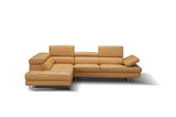 J&M Furniture A761 Italian Leather Sectional in Freesia