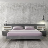 J&M Furniture Braga Platform Bed in Grey Lacquer