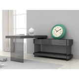 J&M Furniture Cloud Desk in Grey High Gloss