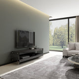 J&M Furniture Cloud TV Base in Grey High Gloss