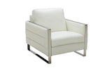 J&M Furniture Constantin Leather Chair in White