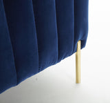 J&M Furniture Deco Chair in Blue Fabric