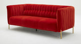 J&M Furniture Deco Sofa in Pumpkin Fabric