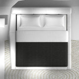 J&M Furniture Dream 3 Piece Upholstered Platform Bedroom Set in White Leather