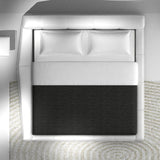 J&M Furniture Dream Upholstered Platform Bed in White Leather