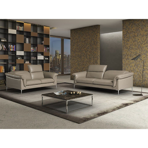 J&M Furniture Eden 2 Piece Living Room Set in Grey