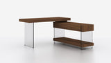 J&M Furniture Elm Desk White High Gloss