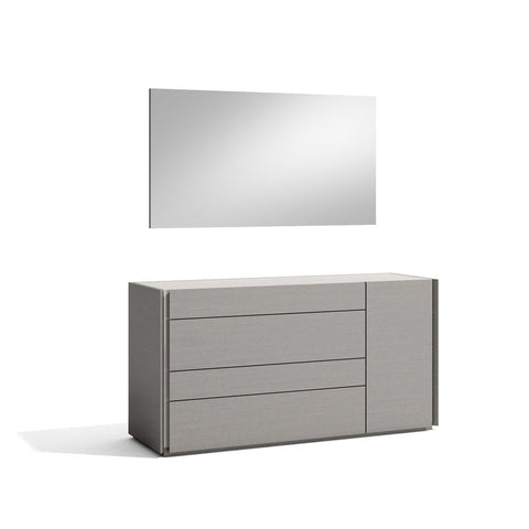 J&M Furniture Faro Dresser w/Mirror in Grey