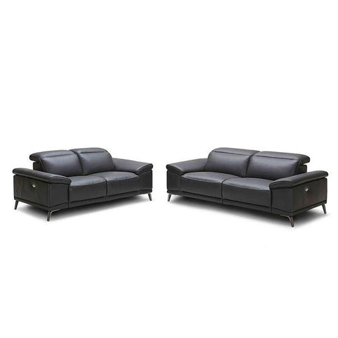 J&M Furniture Giovani 2 Piece Living Room Set in Black