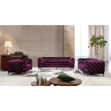 J&M Furniture Glitz Loveseat in Purple