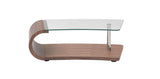 J&M Furniture Grace Coffee Table in Walnut &Glass