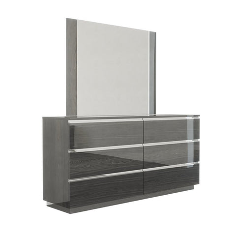 J&M Furniture Hazel Dresser w/Mirror in Grey
