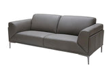 J&M Furniture King Sofa in Grey Leather
