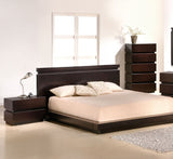 J&M Furniture Knotch 3 Piece Platform Bedroom Set in Expresso