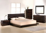 J&M Furniture Knotch 4 Piece Platform Bedroom Set in Expresso
