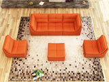 J&M Furniture Lego 6 Piece Living Room Set in Pumpkin