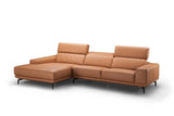 J&M Furniture Lima Sectional Left Hand Facing Chiase in Peru Orange