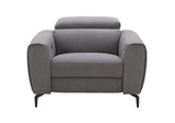 J&M Furniture Lorenzo Chair in Grey Fabric