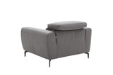 J&M Furniture Lorenzo Chair in Grey Fabric