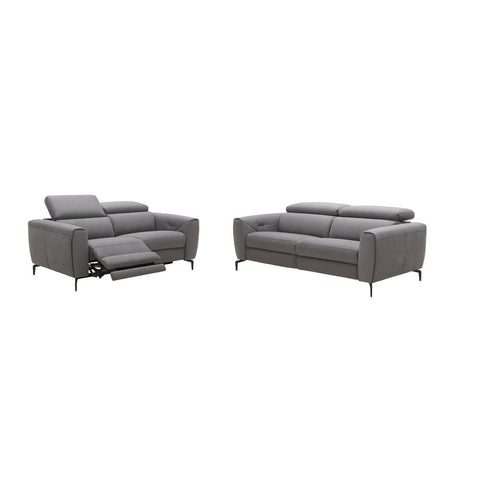 J&M Furniture Lorenzo Loveseat in Grey Fabric