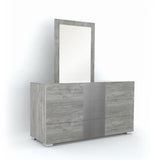J&M Furniture Luccia Dresser w/Mirror in Grey