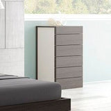 J&M Furniture Maia 6 Drawer Chest in Light Grey & Wenge