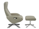 J&M Furniture Maya Chair & Ottoman in Grey