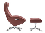 J&M Furniture Maya Chair & Ottoman in Red