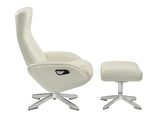 J&M Furniture Maya Chair & Ottoman in White