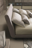 J&M Furniture Metropolitan Upholstered Platform Bed in Taupe