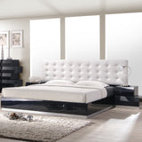 J&M Furniture Milan 3 Piece Platform Bedroom Set in Black Lacquer